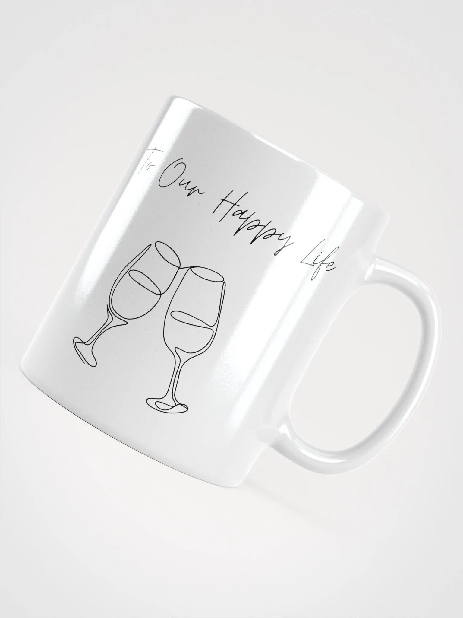 Our Happy Life White Glossy Mug product image (5)