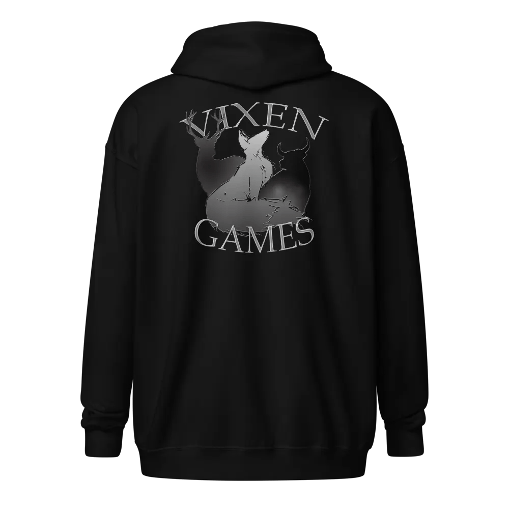 Vixen Games Vixen with Stag and Bull Trifecta front and back print zippy hoodie product image (36)