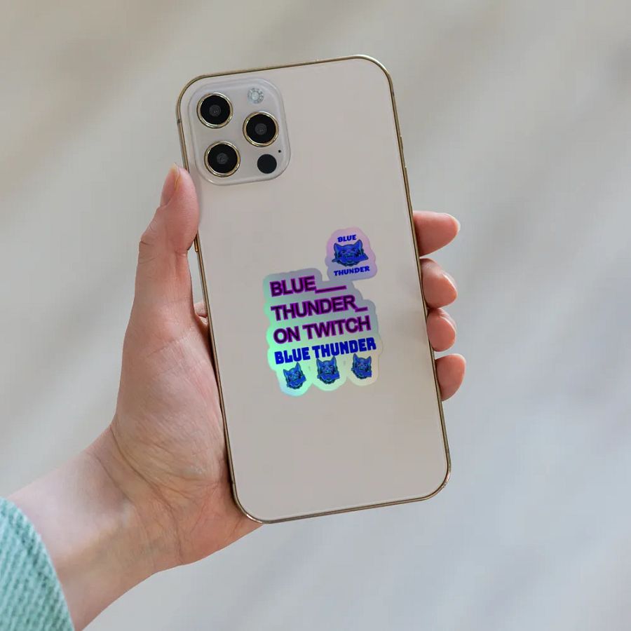 Neon Blue Thunder Twitch Sticker product image (8)