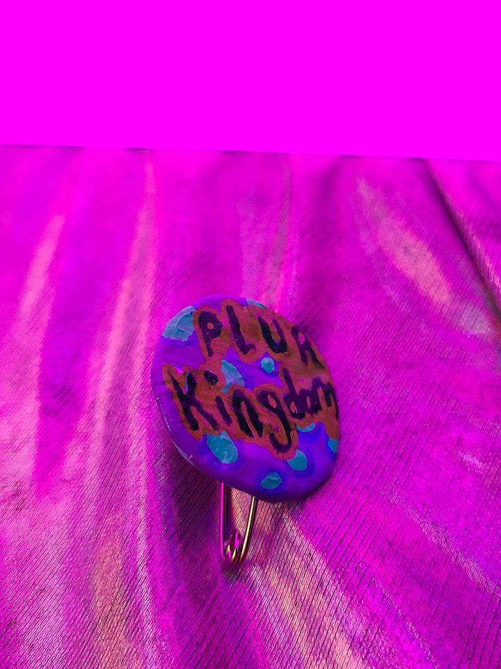 Polka Dot PLUR Kingdom Bottle Cap Pin product image (2)