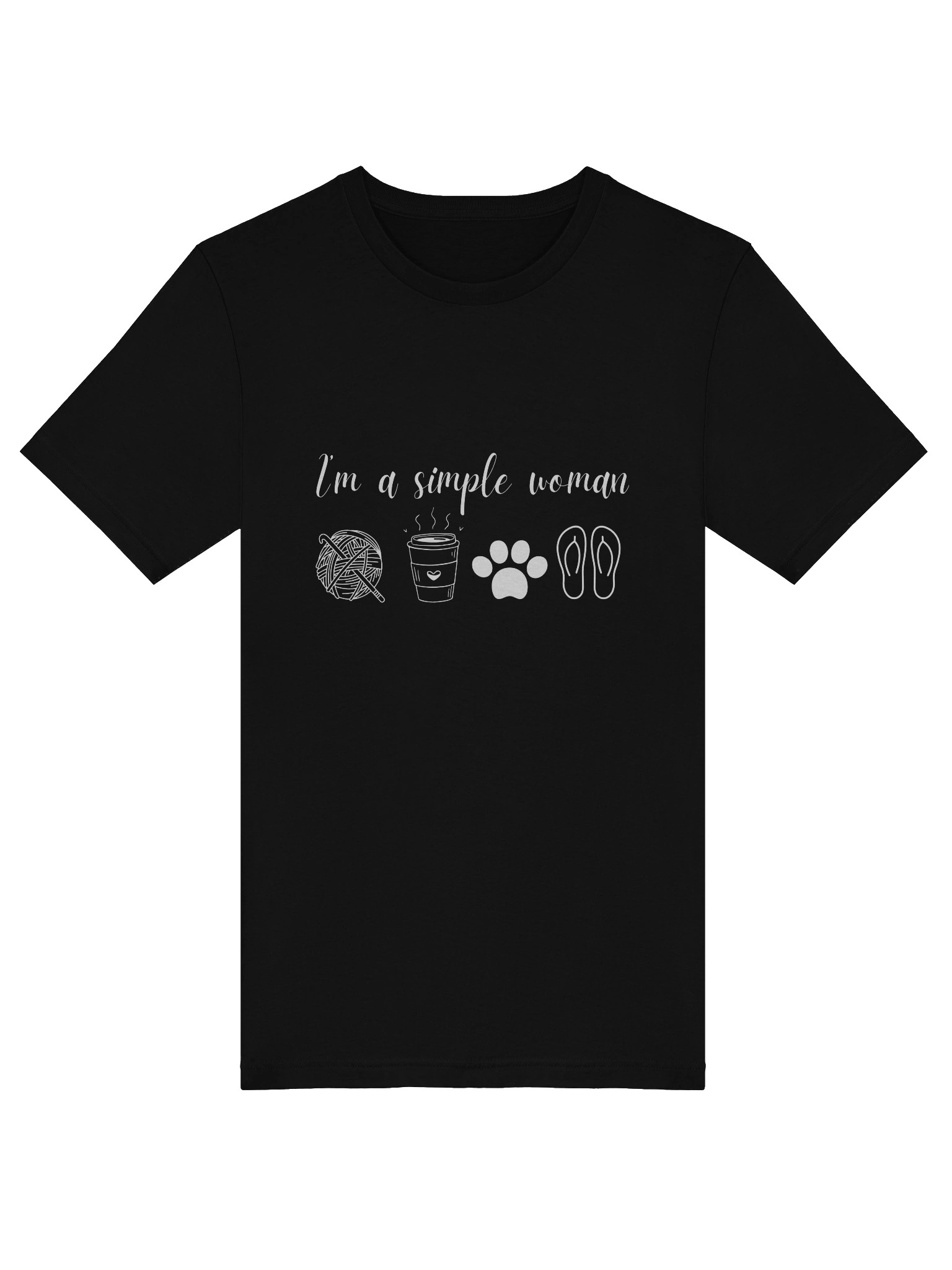 Ladies I'm a simple woman crochet t-shirt product image (42)