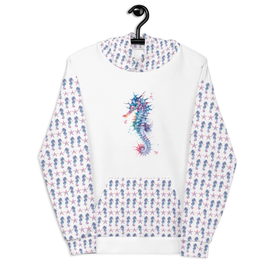 Vibrant Watercolour Seahorse Dreams Hoodie product image (9)