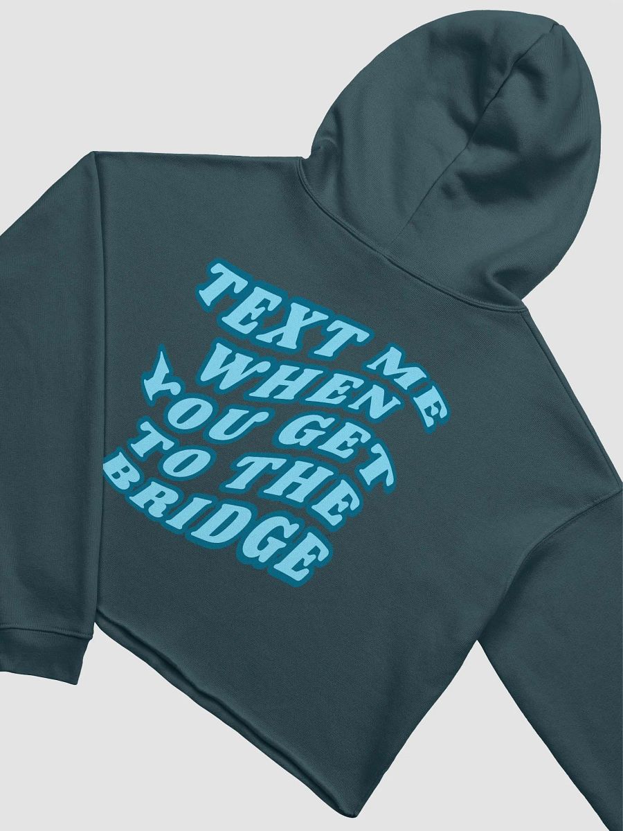 Text Me When You Get to the Bridge Crop Top Hoodie product image (36)