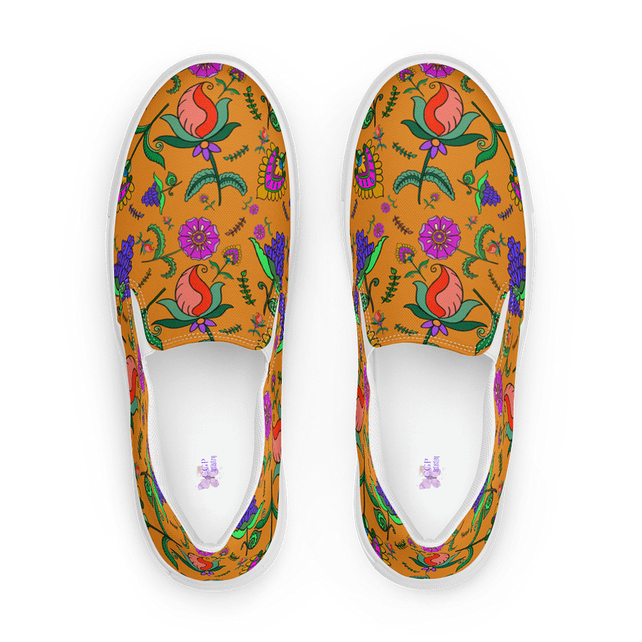 Kalamkari Floral Canvas Slip Ons product image (2)