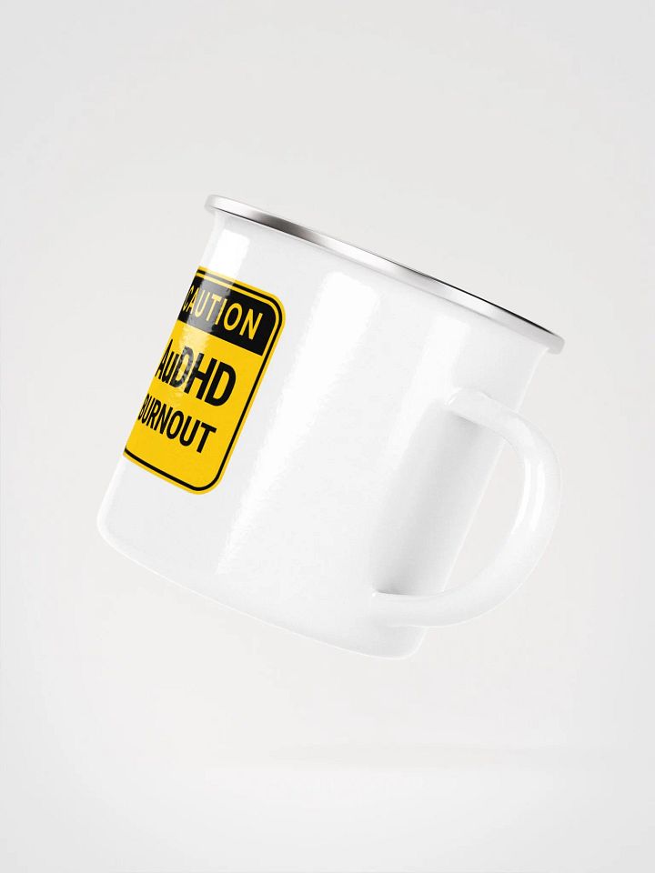 CAUTION: AuDHD BURNOUT Enamel Mug product image (2)