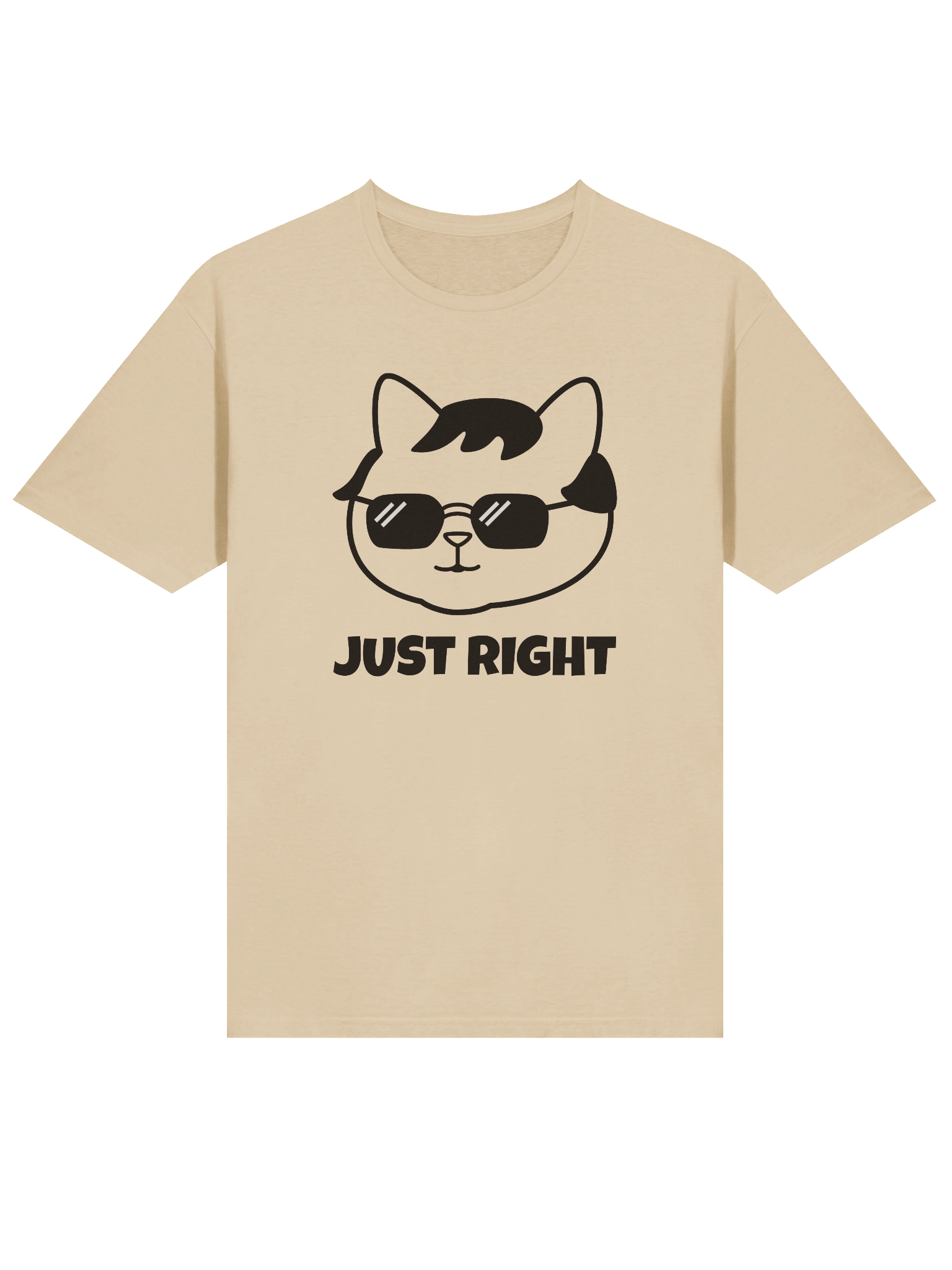 Goromi the Cat in Wig (JUST RIGHT) - Unisex Adult Super Soft Lightweight T-shirt product image (1)