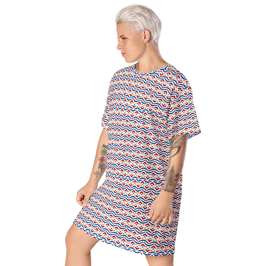 Red, White & Blue T-Shirt Dress, Summer Dress product image (9)