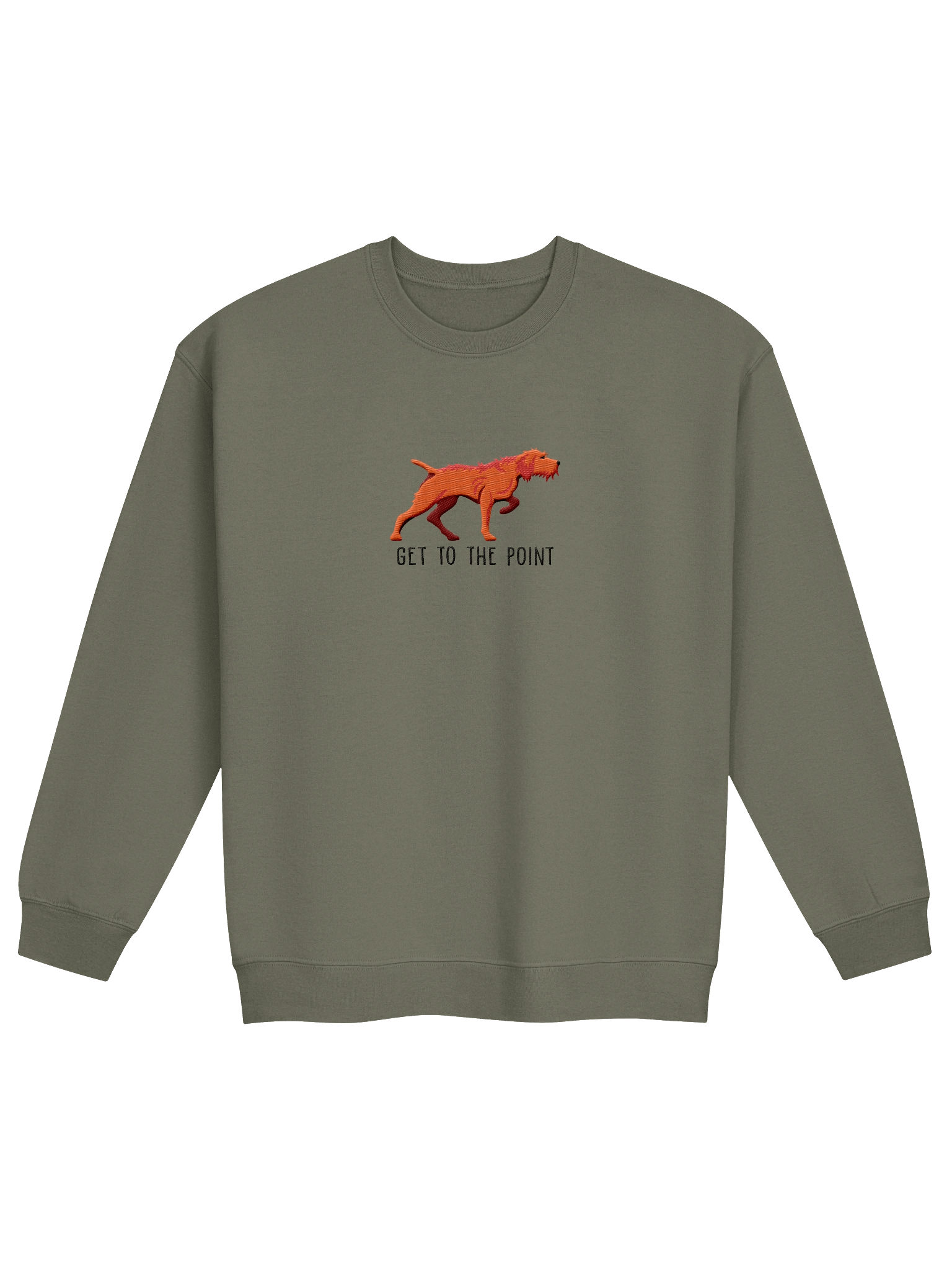 Get to the Point Sweatshirt (Embroidered) of a Wirehaired Vizsla(Docked Tail) product image (5)