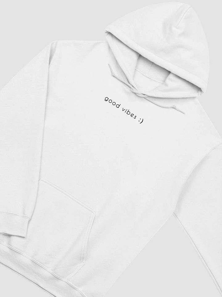 good vibes : ) hoodie (dark text) product image (2)