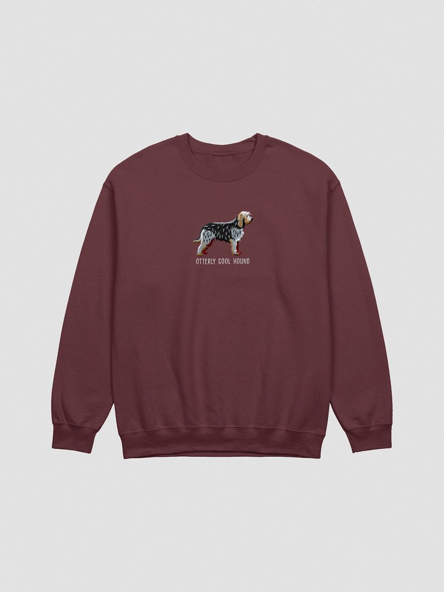 Otterly Cool Hound Sweatshirt (Embroidered) of an Otterhound(Gray) product image (6)