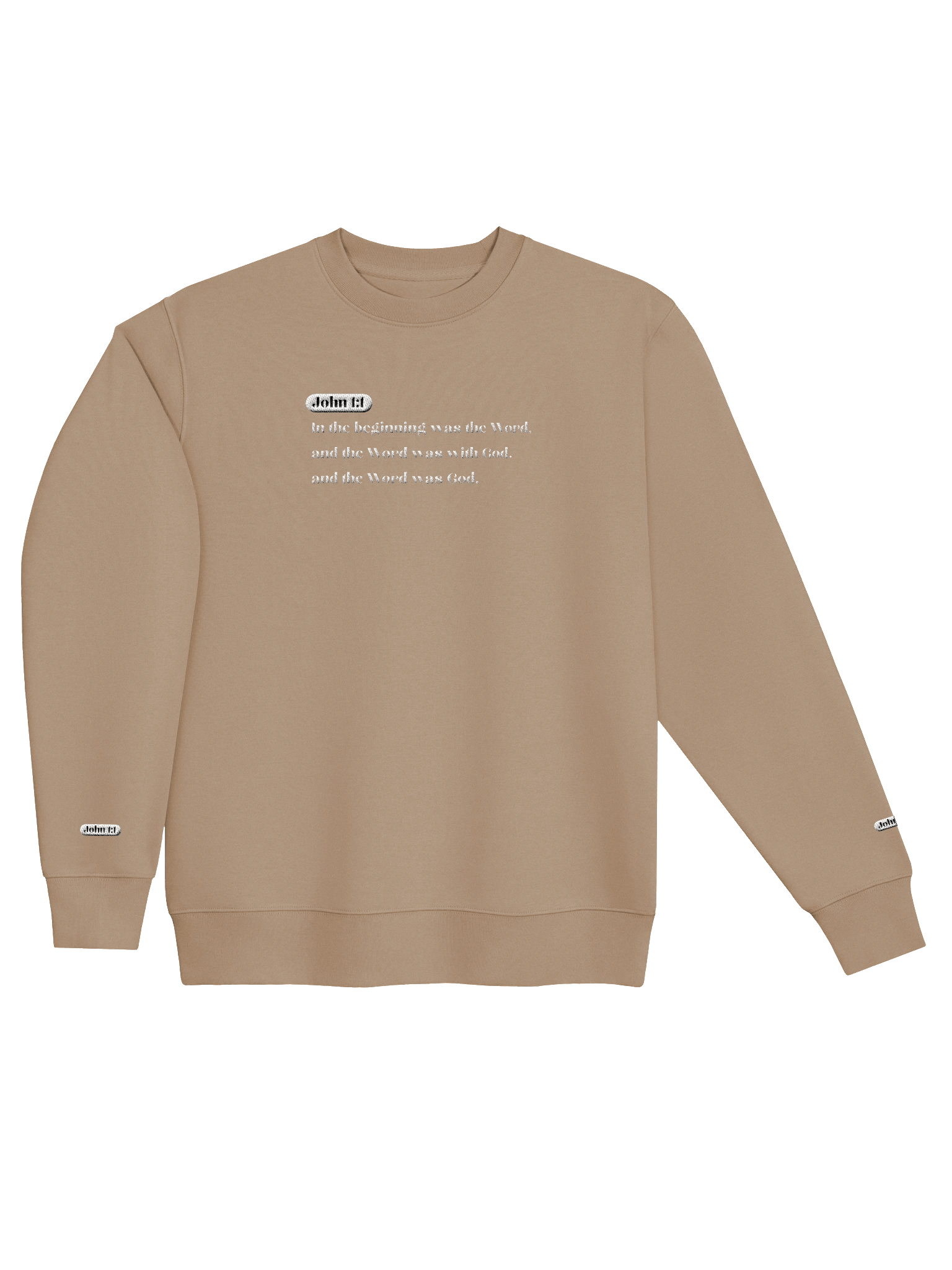 Bold Scripture Sweatshirt Embroidered - John 1:1 Co. product image (7)