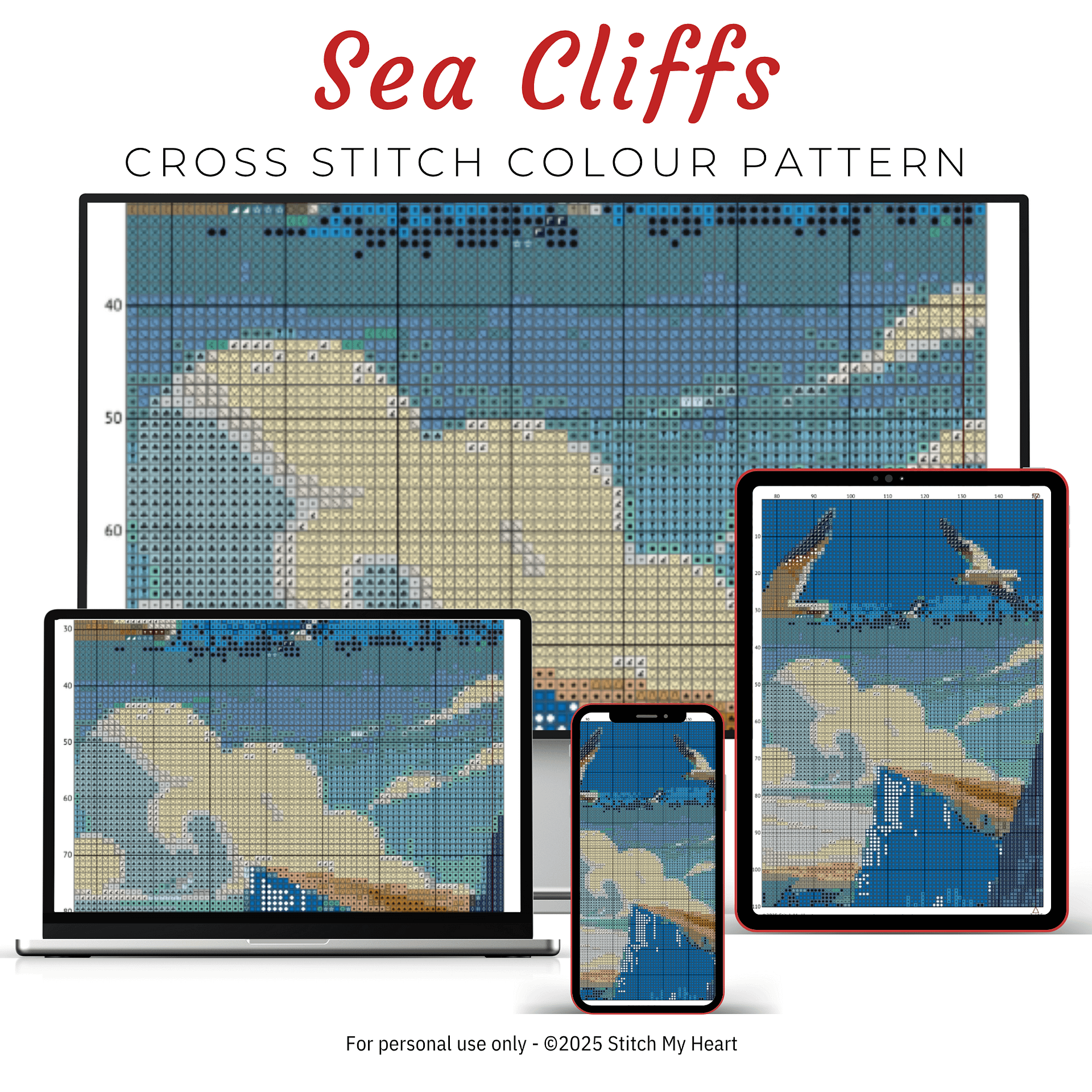 Sea Cliffs Cross Stitch Pattern product image (3)