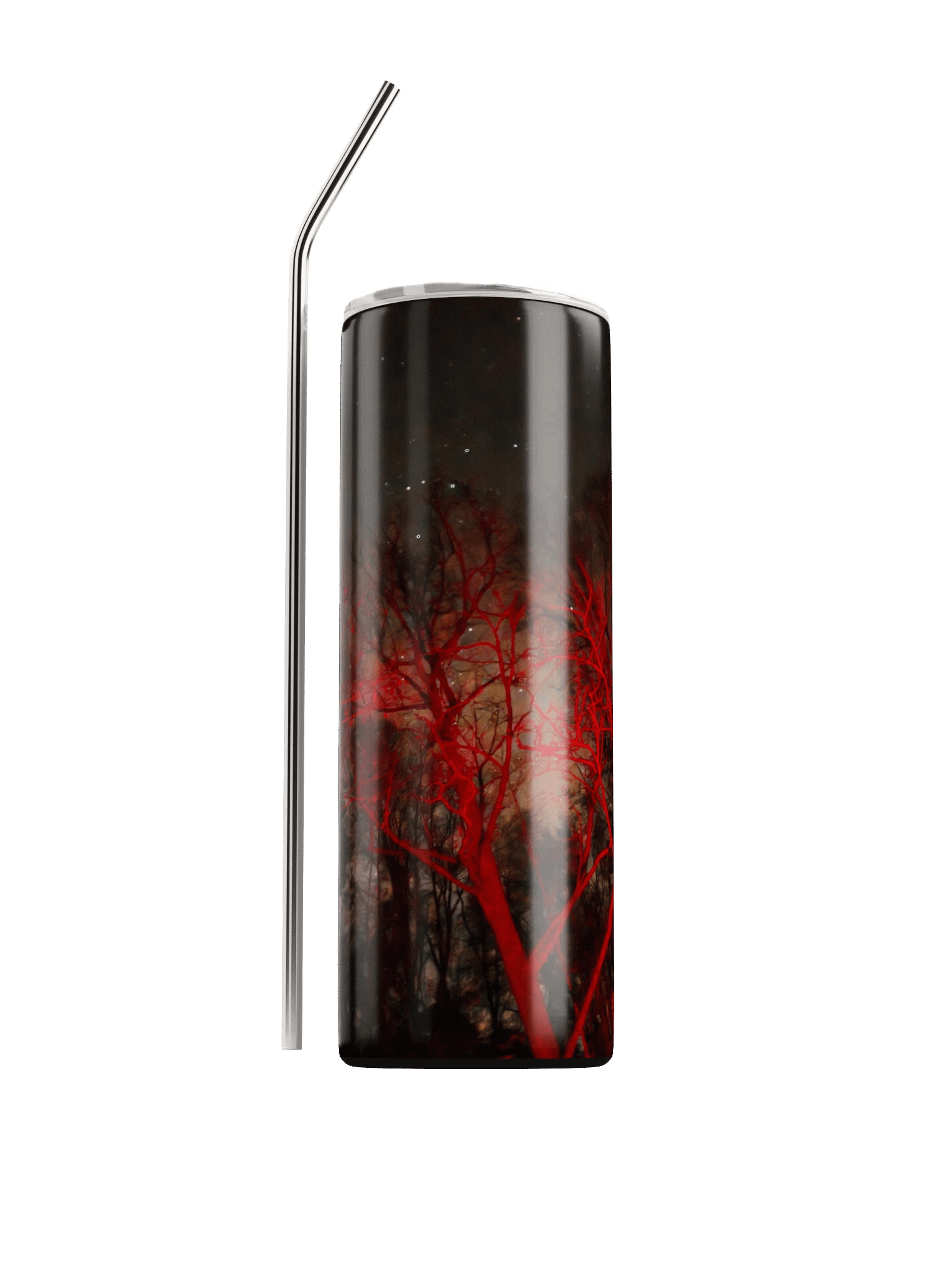 Night Sky Red Forest Stainless Tumbler product image (1)