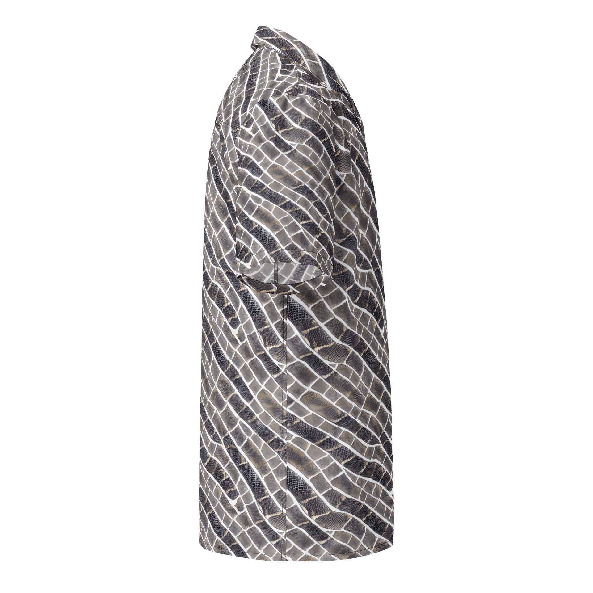 Grey Snake Skin Hawaiian Shirt product image (4)
