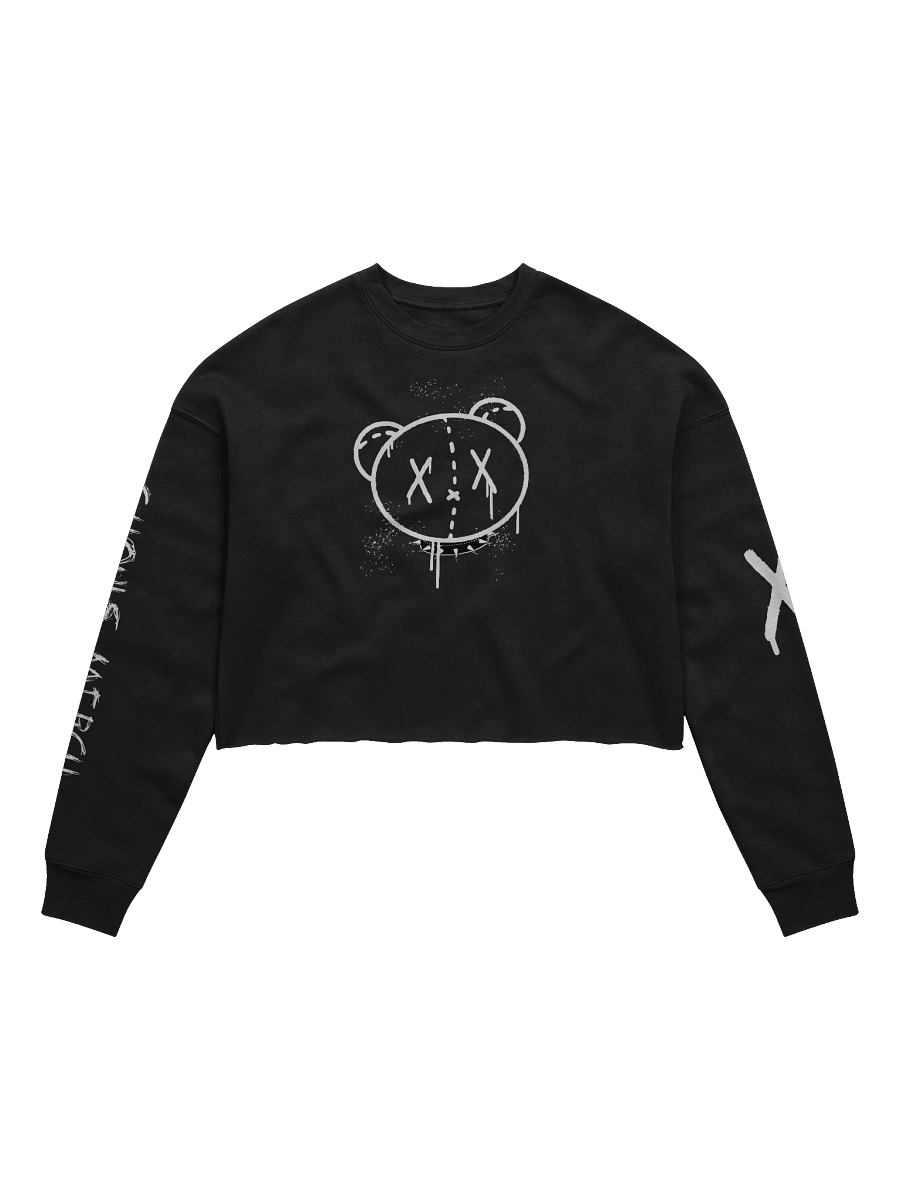 Graffiti Bear Long Sleeve Crop Sweater product image (1)