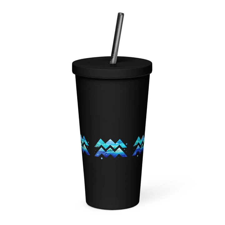 Aquarius Ocean Symbol on Black Tumbler product image (1)