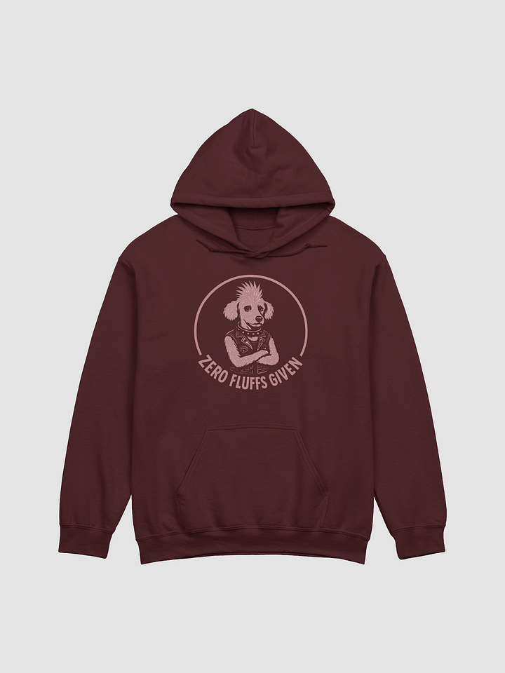Funny Punk Dog T-Shirt – Zero Fluffs Given Poodle Hoodie – Cute Rebellious Warmth for Dog Lovers, Sarcastic Pet Parents & Animal Attitude Fans product image (1)
