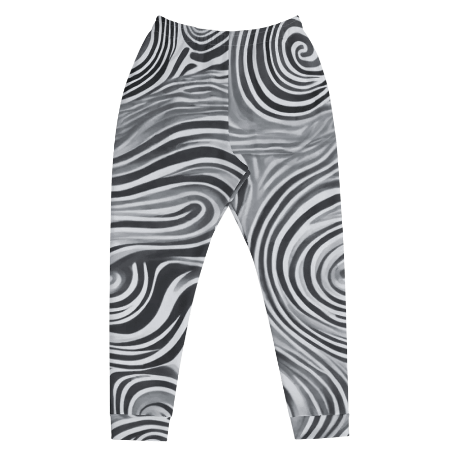 Funky Black and White Noir Liquid Tie-Dye Men's Joggers product image (7)