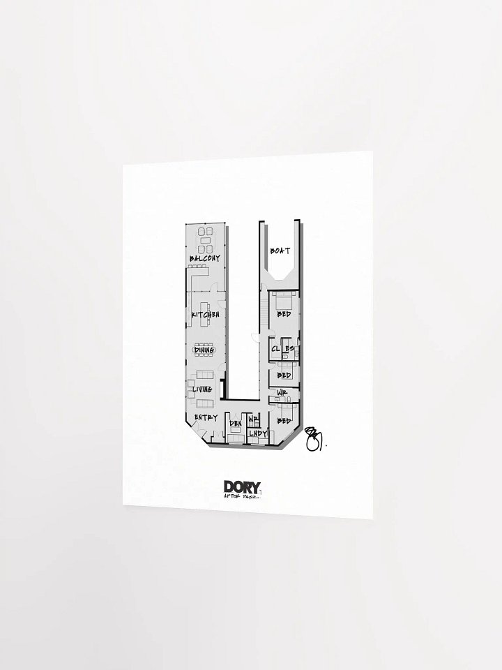 Alphabet Floor Plan Poster - U product image (2)