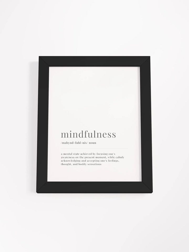 Mindfulness Definition Framed Print product image (1)