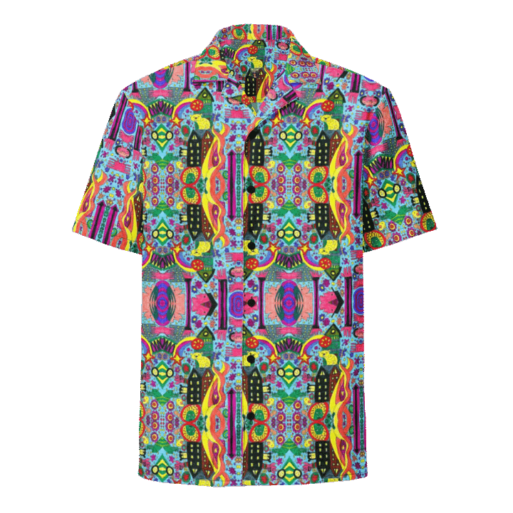 Abstract Doodle Art Joy Unisex Hawaiian Shirt product image (2)