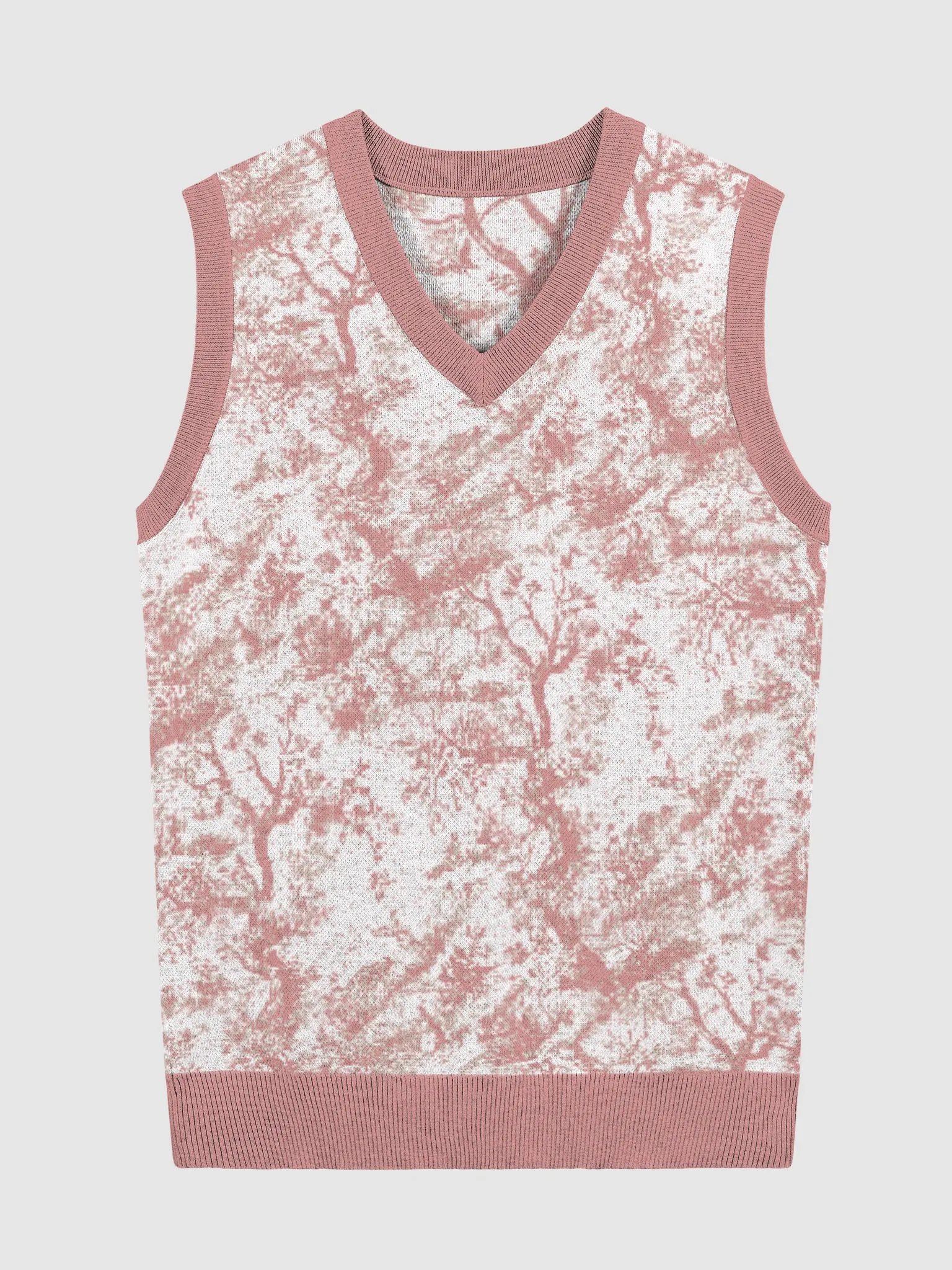 Marbled Cozy V-Neck Vest product image (4)