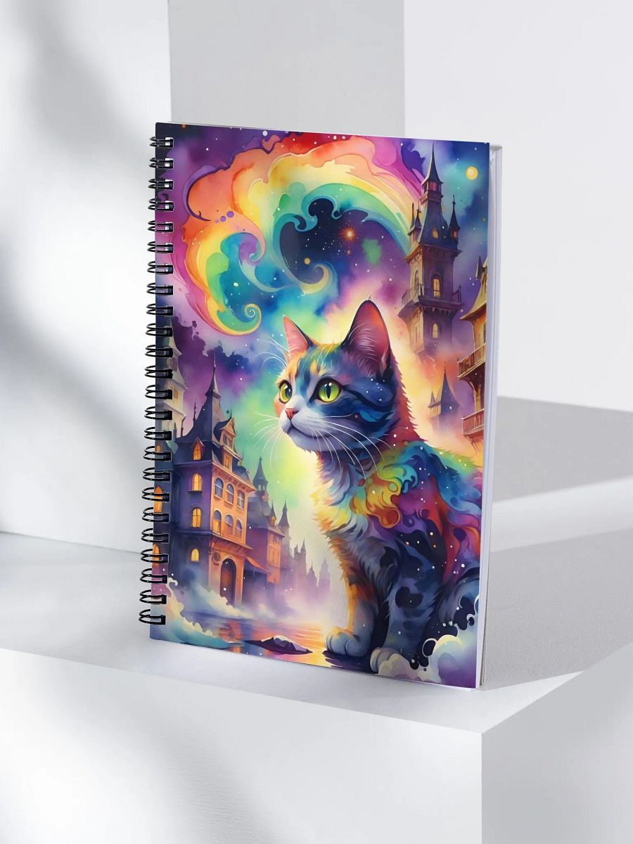 Rainbow Castle Cat Spiral Notebook product image (4)