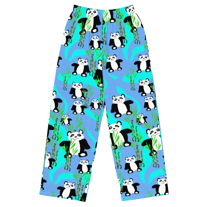 Panda Bears Pattern Wideleg Pants product image (1)