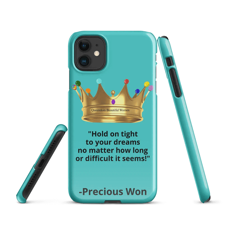 Queendom Beautiful Women iPhone® Snap Case (Turquoise) product image (1)