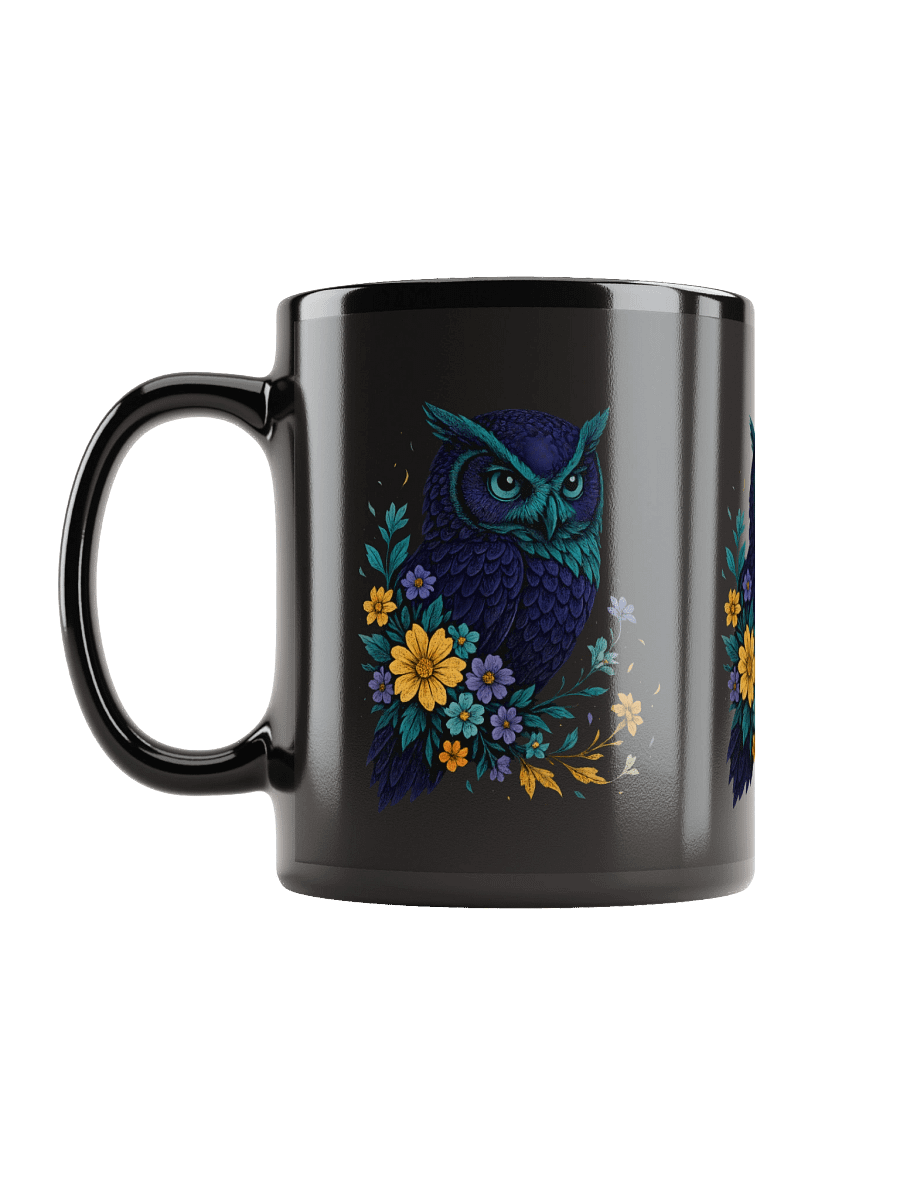 Dark Owl Mug With Floral Night Garden Aesthetic product image (12)