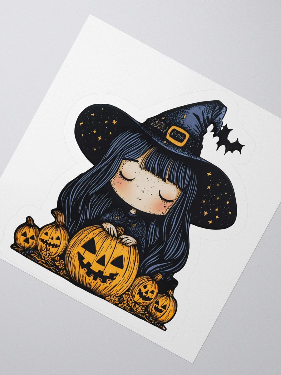 Little Miss Witch and Her Jack-O-Lanterns Sticker product image (5)
