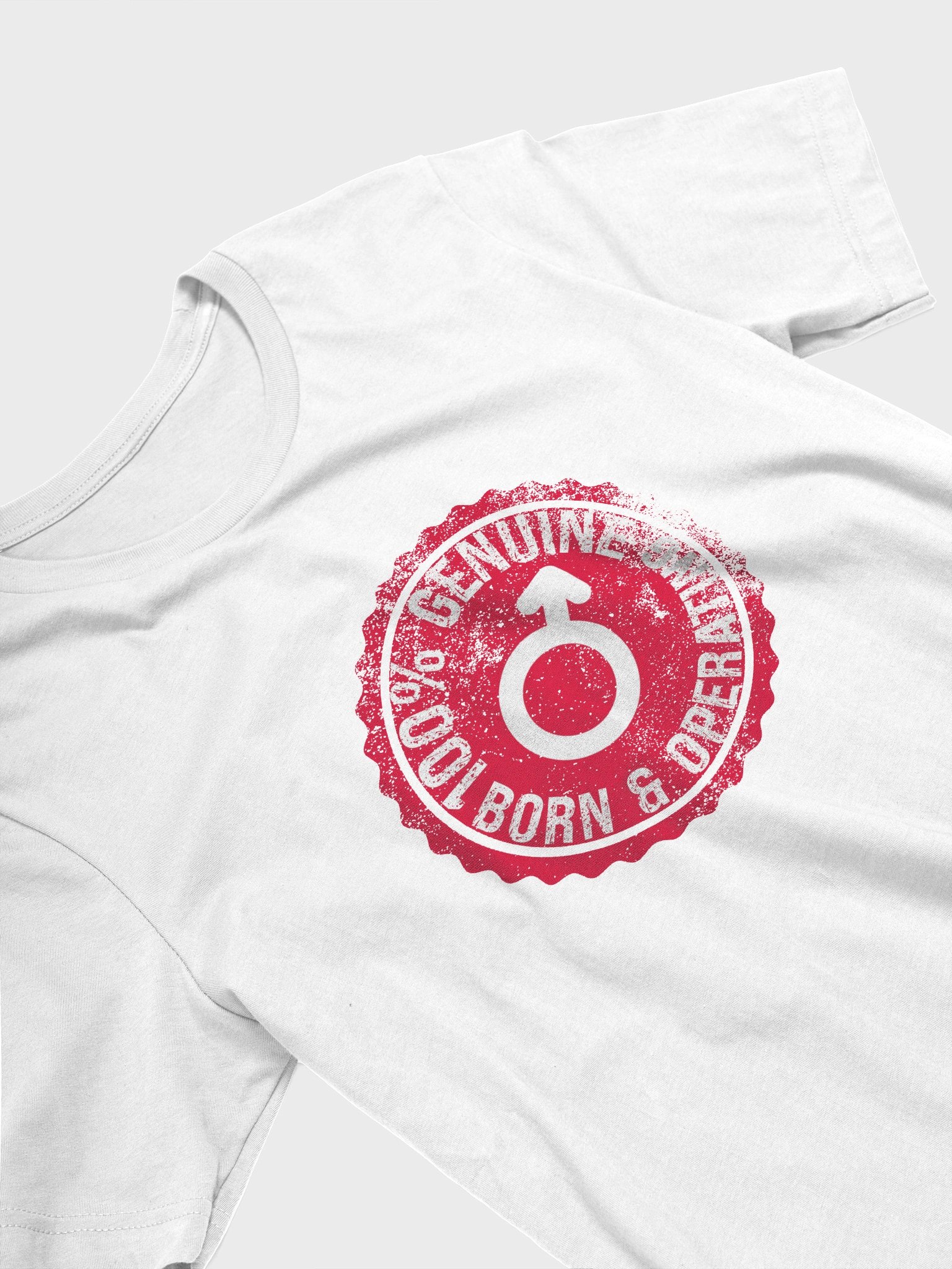 "100% Male" T-shirt - White product image (3)