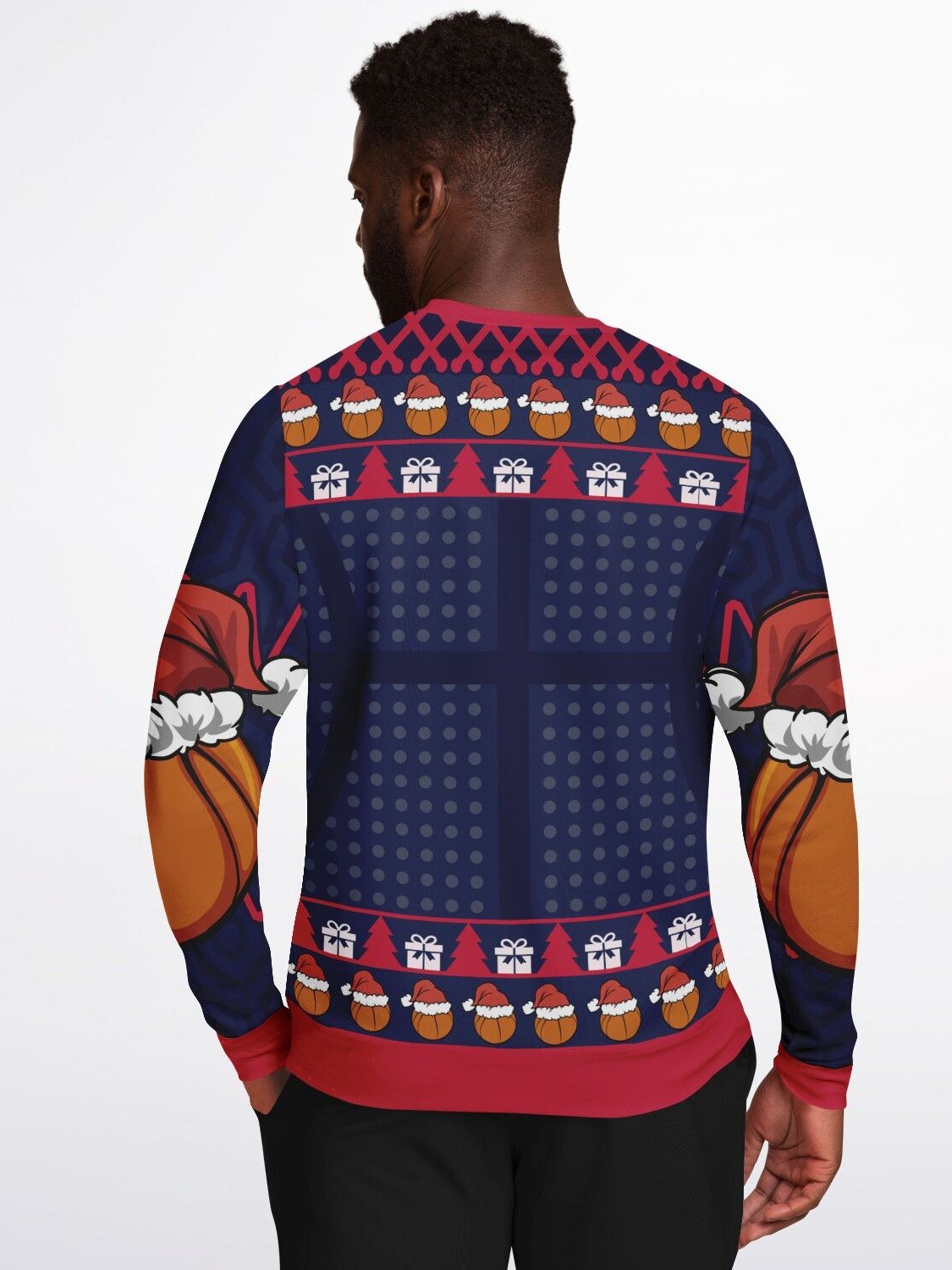 "Merry Dunkmas" Basketball Christmas Sweater | Santa Slam Dunk Holiday Sweatshirt | Sports Christmas Party Outfit product image (2)