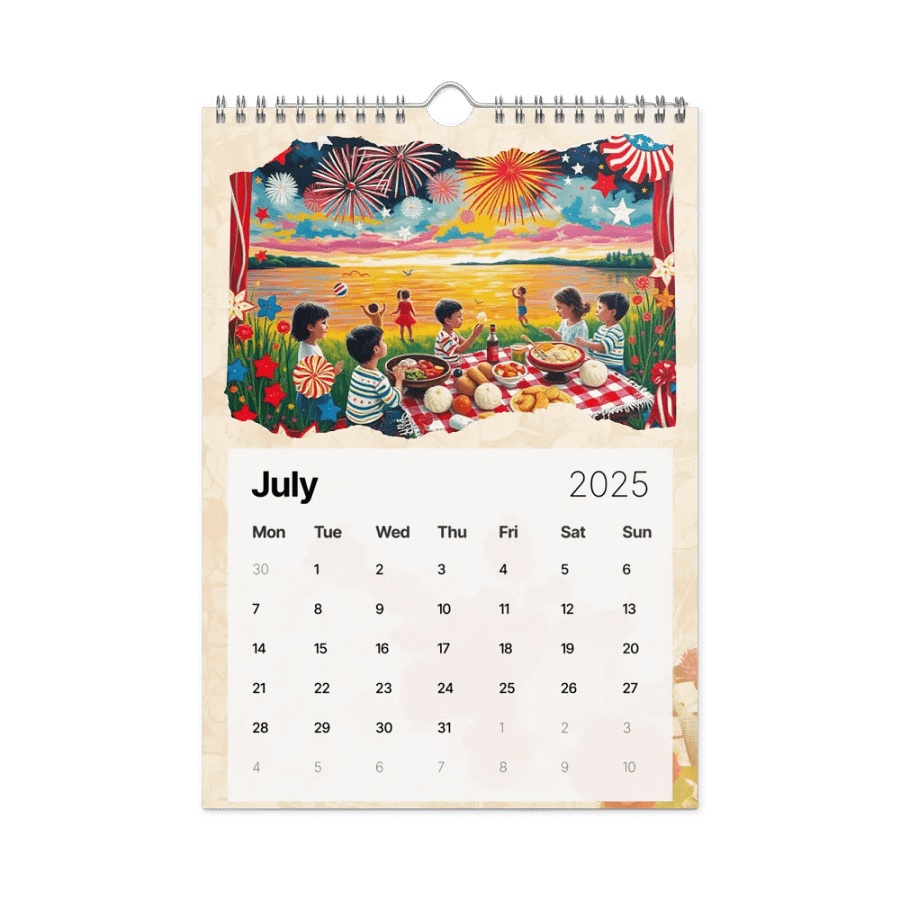 FOLK ART WALL CALENDAR 2025 product image (7)