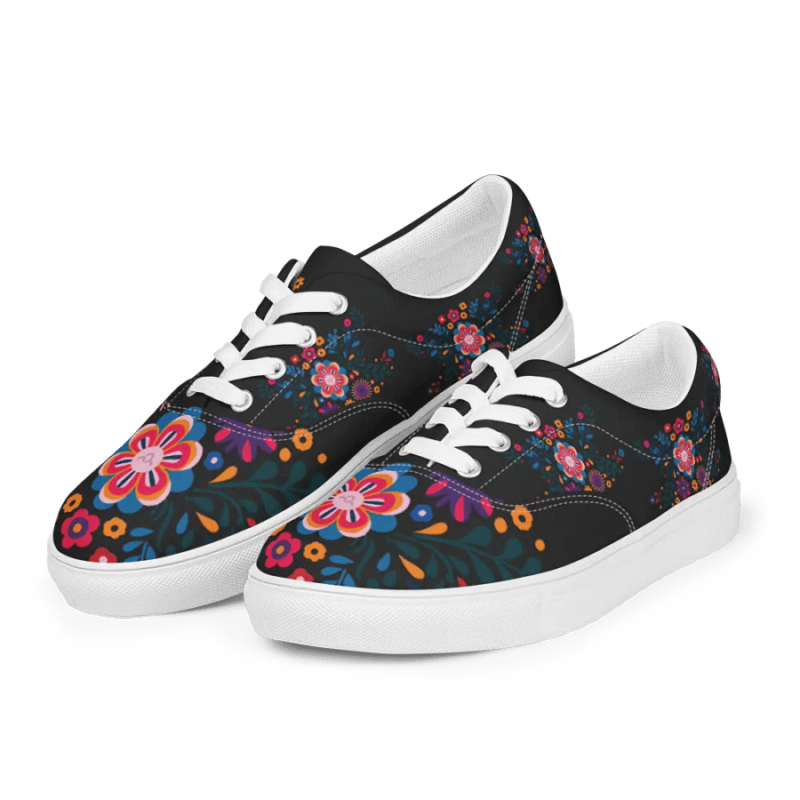 Positive Vibes Lace-Up Canvas Shoes product image (1)