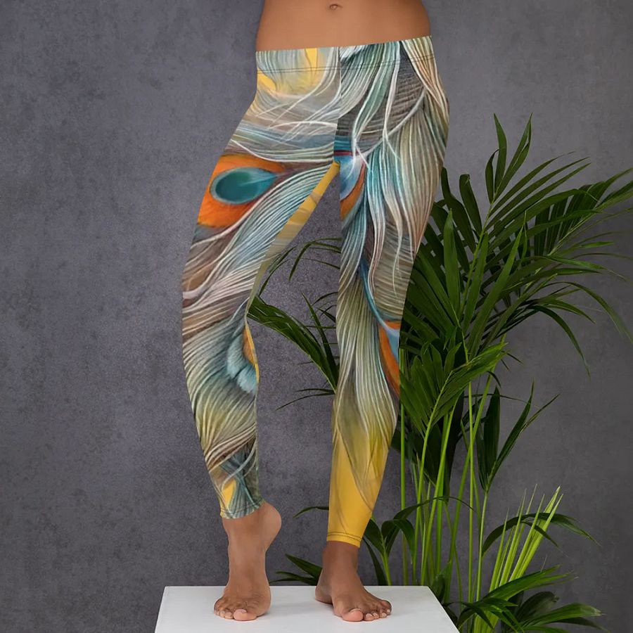 Peacock Feathers Paradise Leggings product image (5)