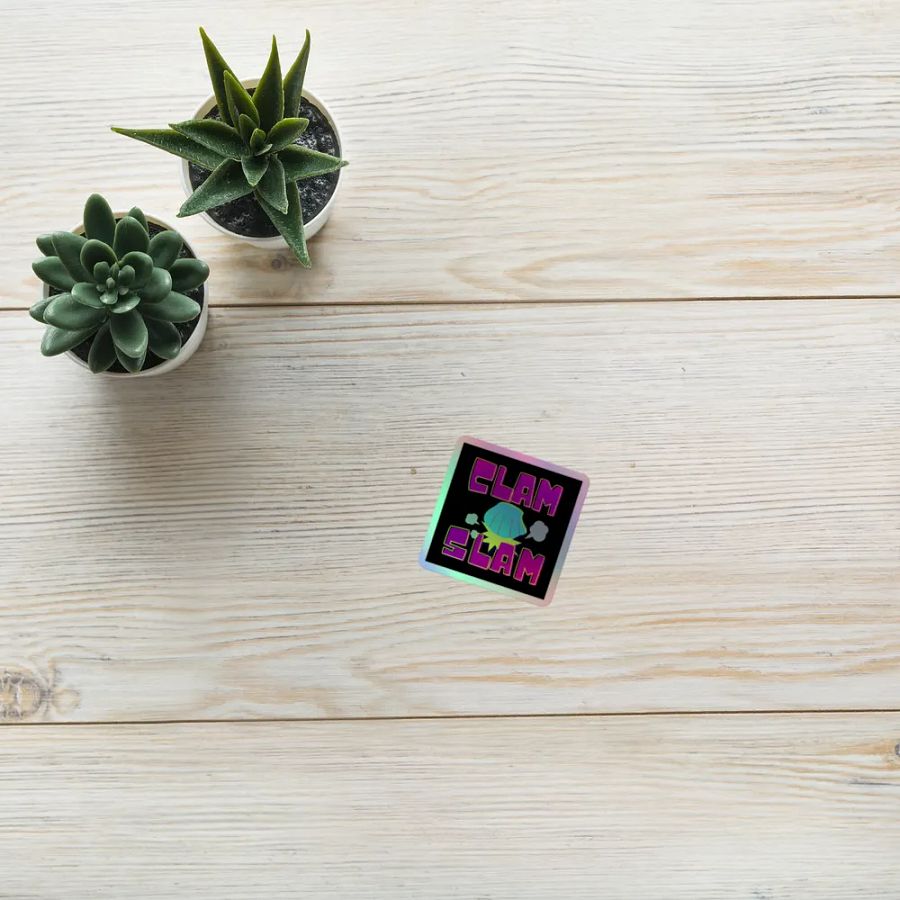 Clam Slam Sticker Holographic product image (8)