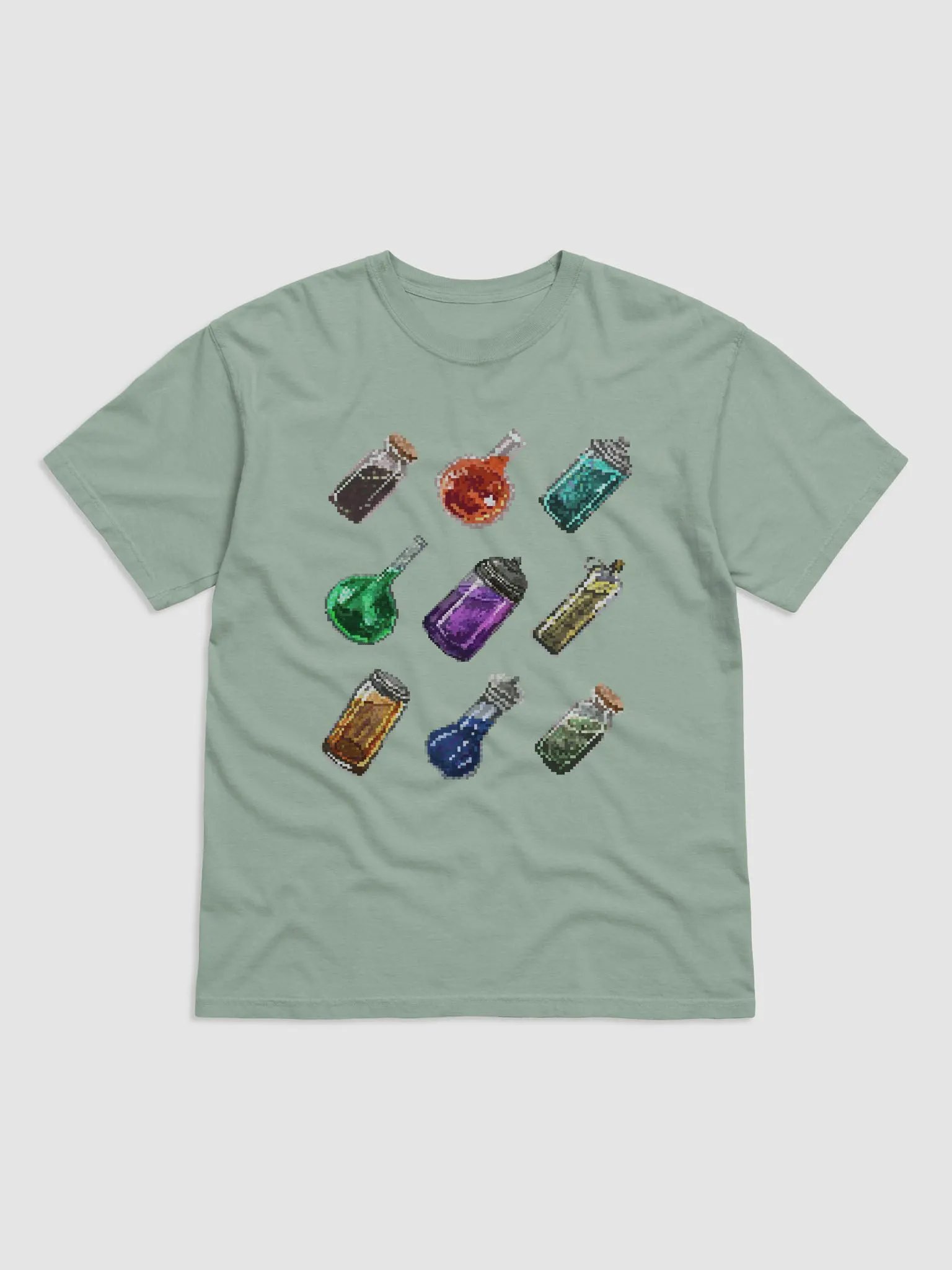 Witcher Pixel Potions Heavyweight Tee product image (9)