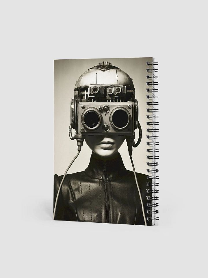 Girl with robot spiral notebook product image (2)