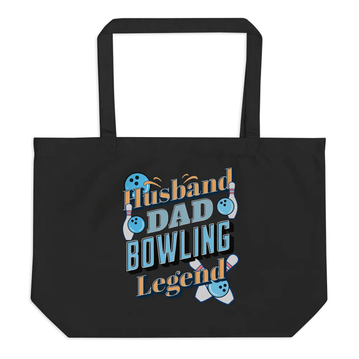 Husband Dad Bowling Legend Organic Tote Bag product image (1)
