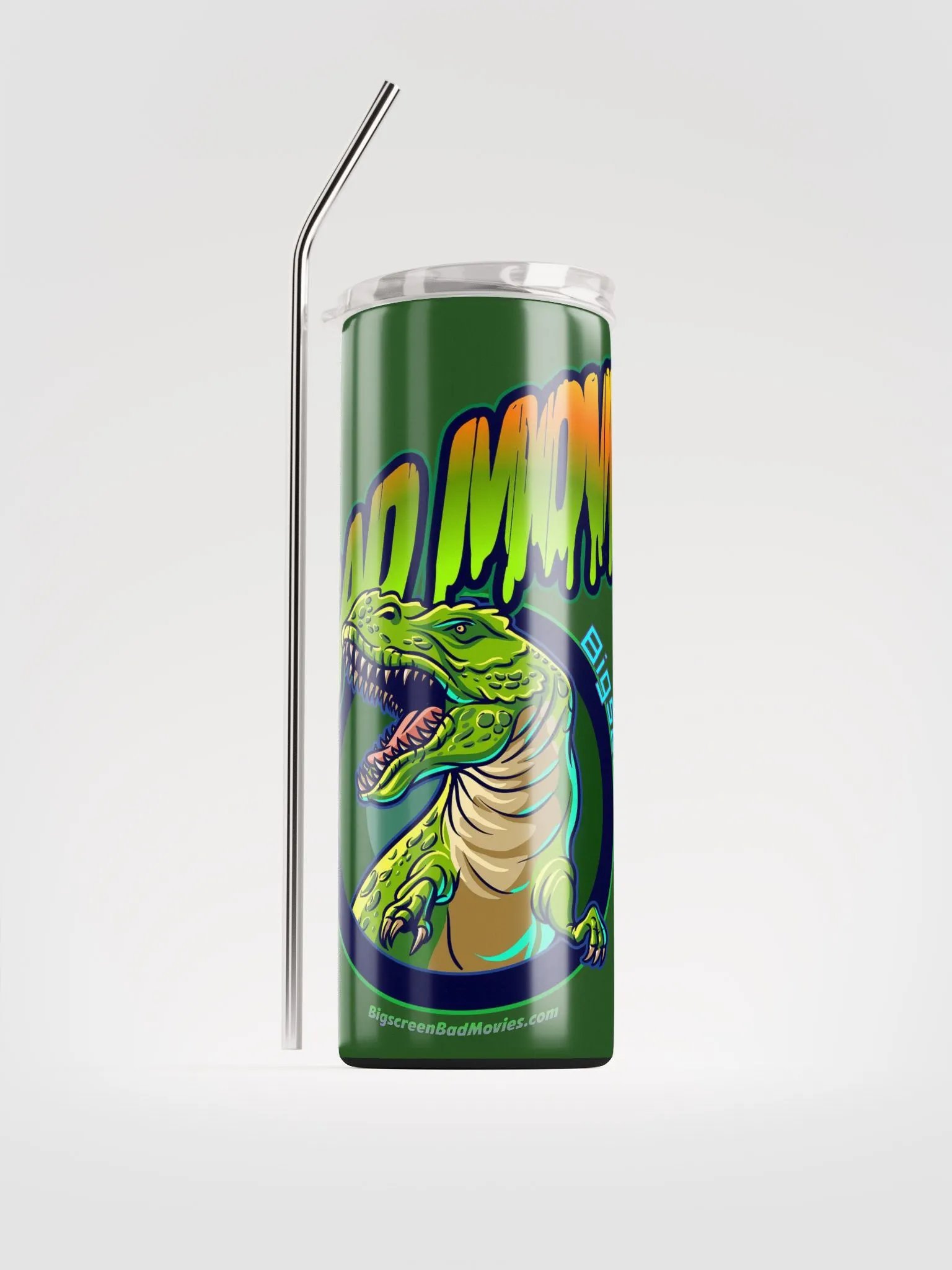 Bad Movies Green Steel Tumbler product image (1)