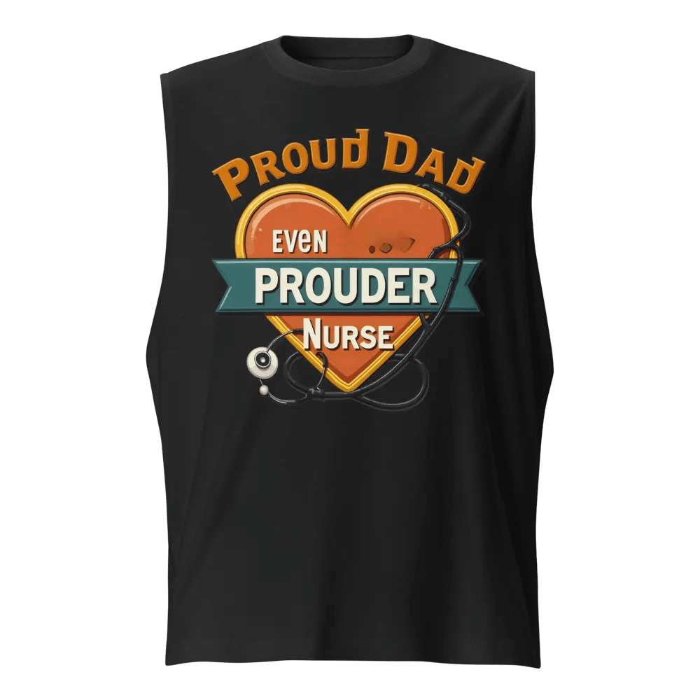 Proud Dad Even Prouder Nurse Heart Muscle Tank product image (1)