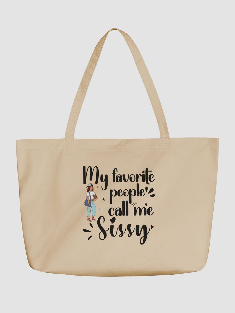 My Favorite People Call Me Sissy, Sister Eco Tote Bag - Cream product image (2)