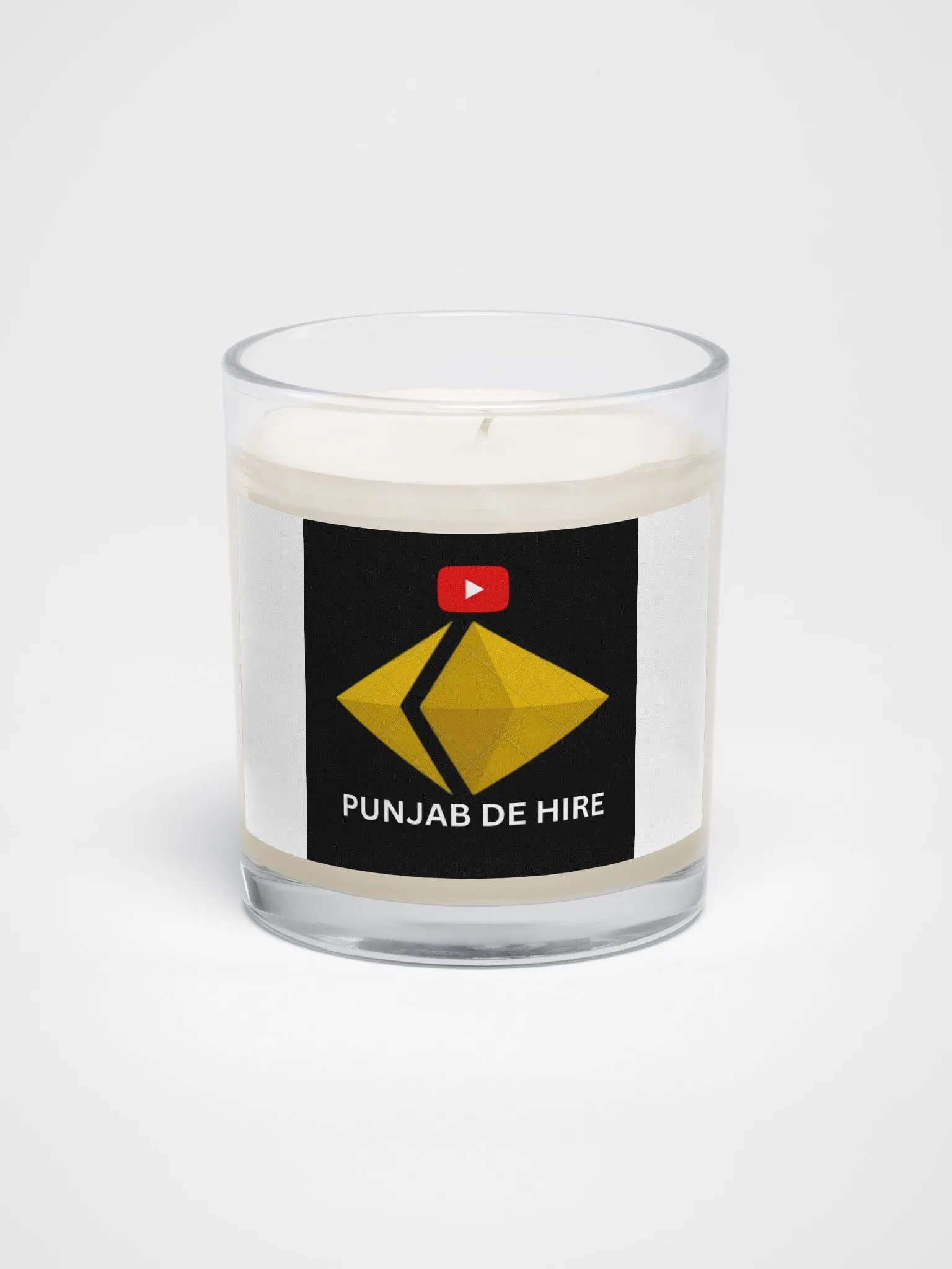 Soy Wax Candle In A Clear Glass Jar product image (1)
