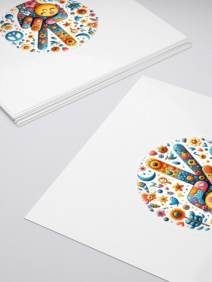 Psychedelic Peace Kiss Cut Stickers product image (4)