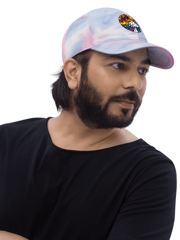 Swirling Spectrum Tie-Dye Dad Hat - Wave at Sunset product image (4)