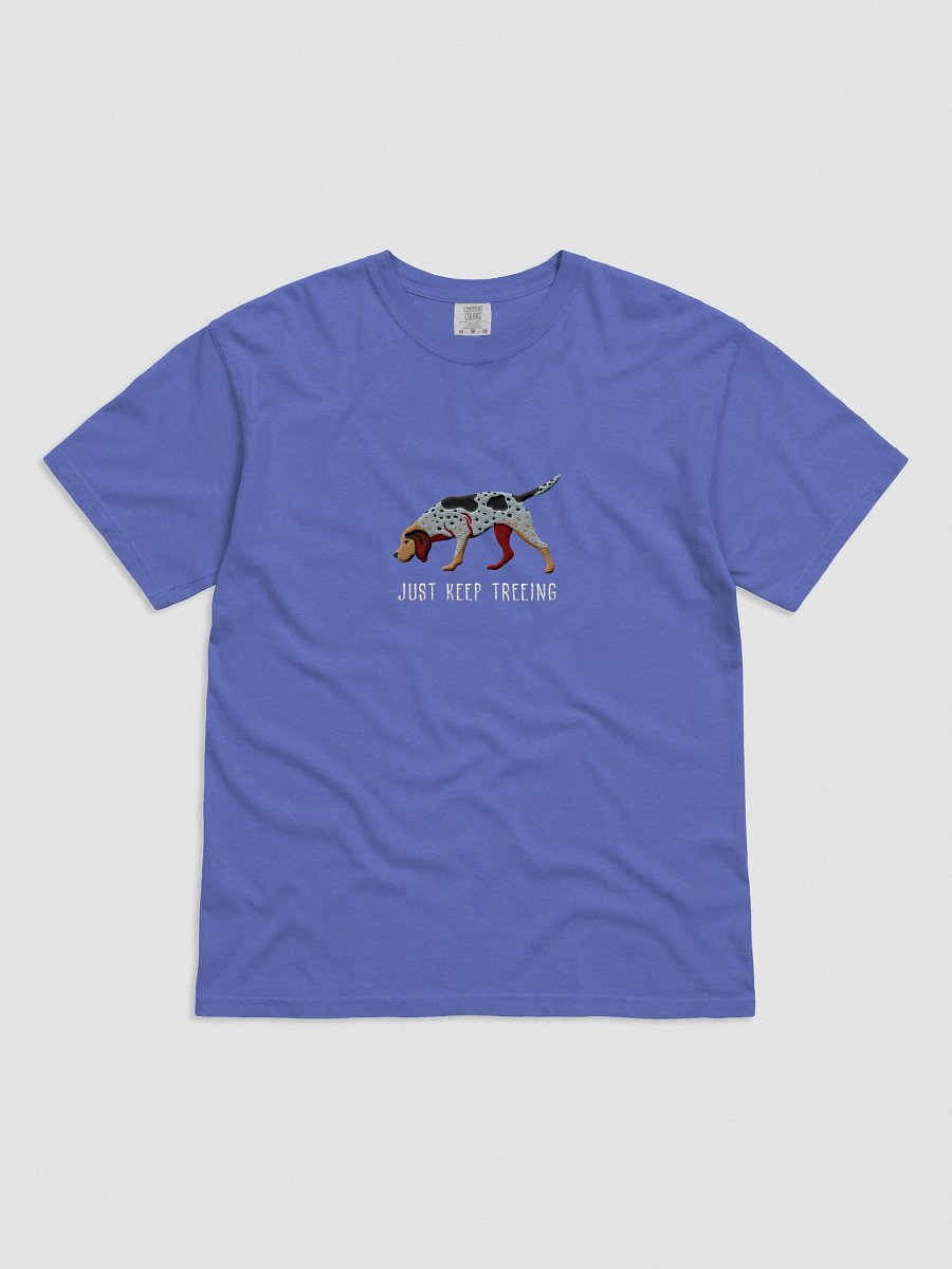Just Keep Treeing T-Shirt(Embroidered) of an American English Coonhound product image (31)