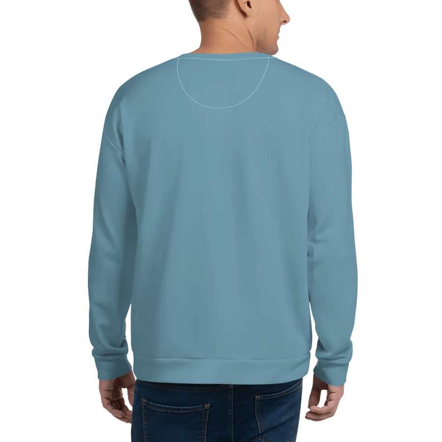 Plain Medium Light Blue Soft Summer Unisex Recycled Polyester Heavyweight Premium Sweatshirt by Treasure Pie product image (7)