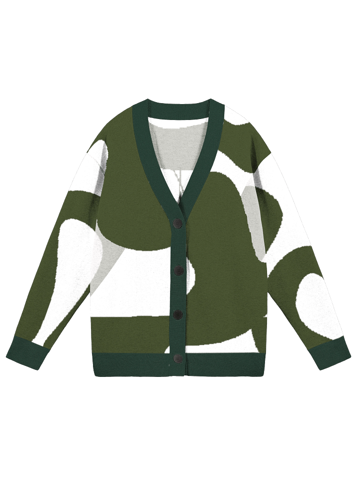 Velenir Green Wave Signature Knitted Cardigan product image (3)