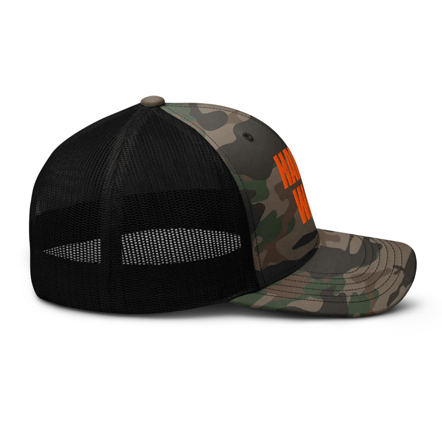 Harris Walz Camouflage Trucker Hat, Embroidered Hat product image (5)
